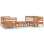 Voir la diapositive 2 : VIDAXL Salon de jardin 5 pcs Marron miel Bois de pin massif