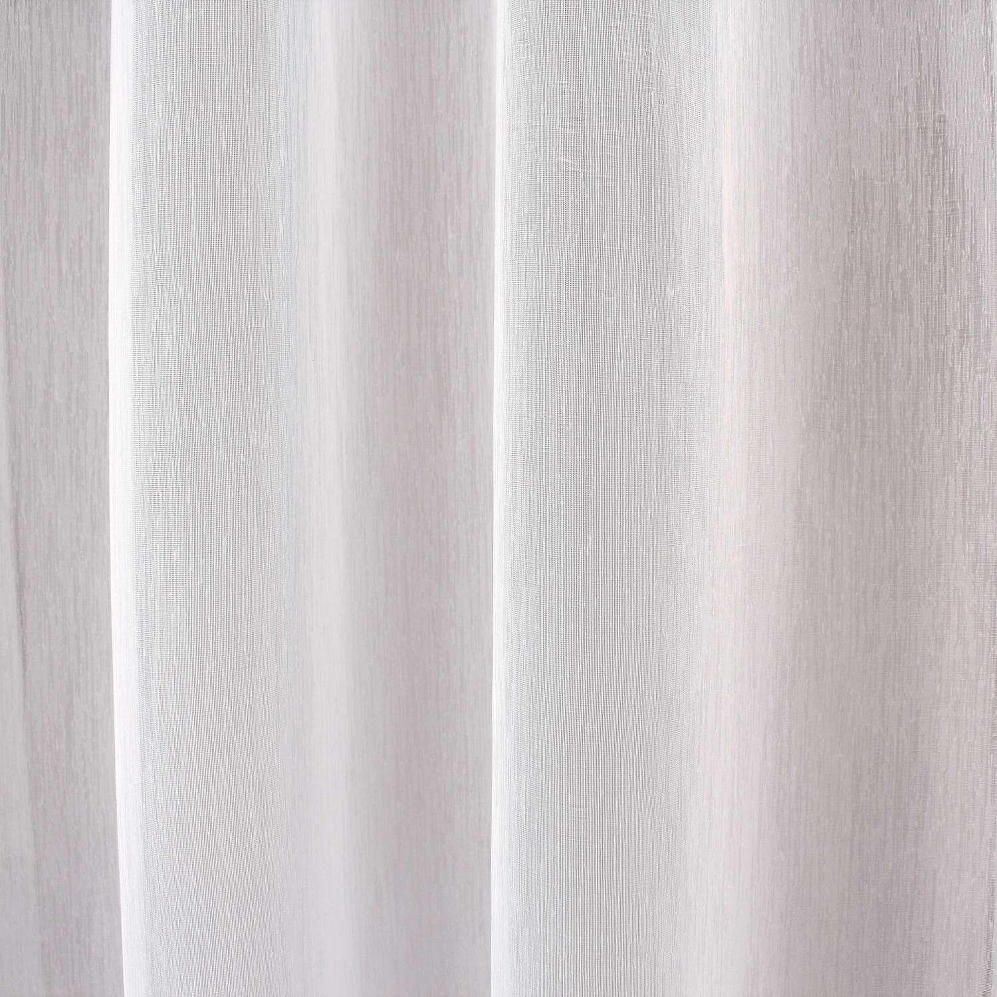 Voir la diapositive 4 : TOILINUX Voilage sablé grande largeur - 240 x 240 cm - blanc