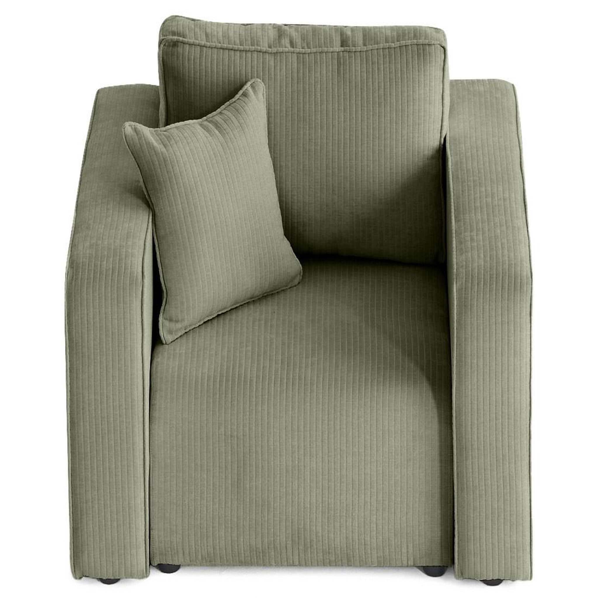 Voir la diapositive 6 : BEST MOBILIER Topaze - fauteuil en velours côtelé plat