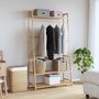 Voir la diapositive 2 : VIDAXL Porte vêtement avec étagères 110x40x180 cm bambou