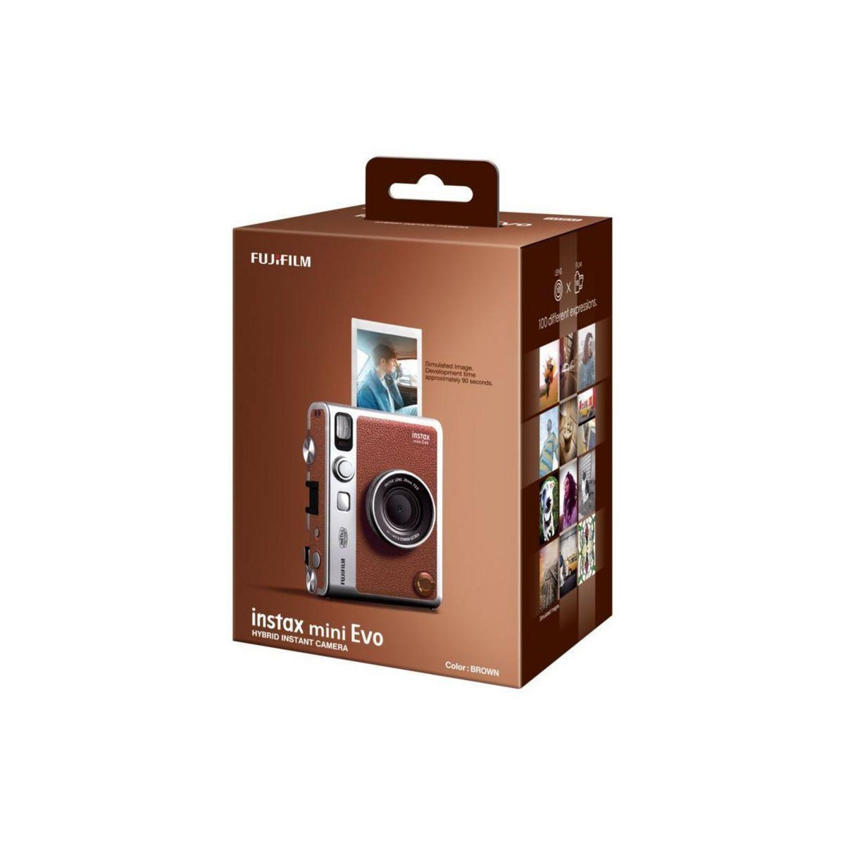 FUJIFILM Appareil photo Instantané Instax Mini EVO Brown
