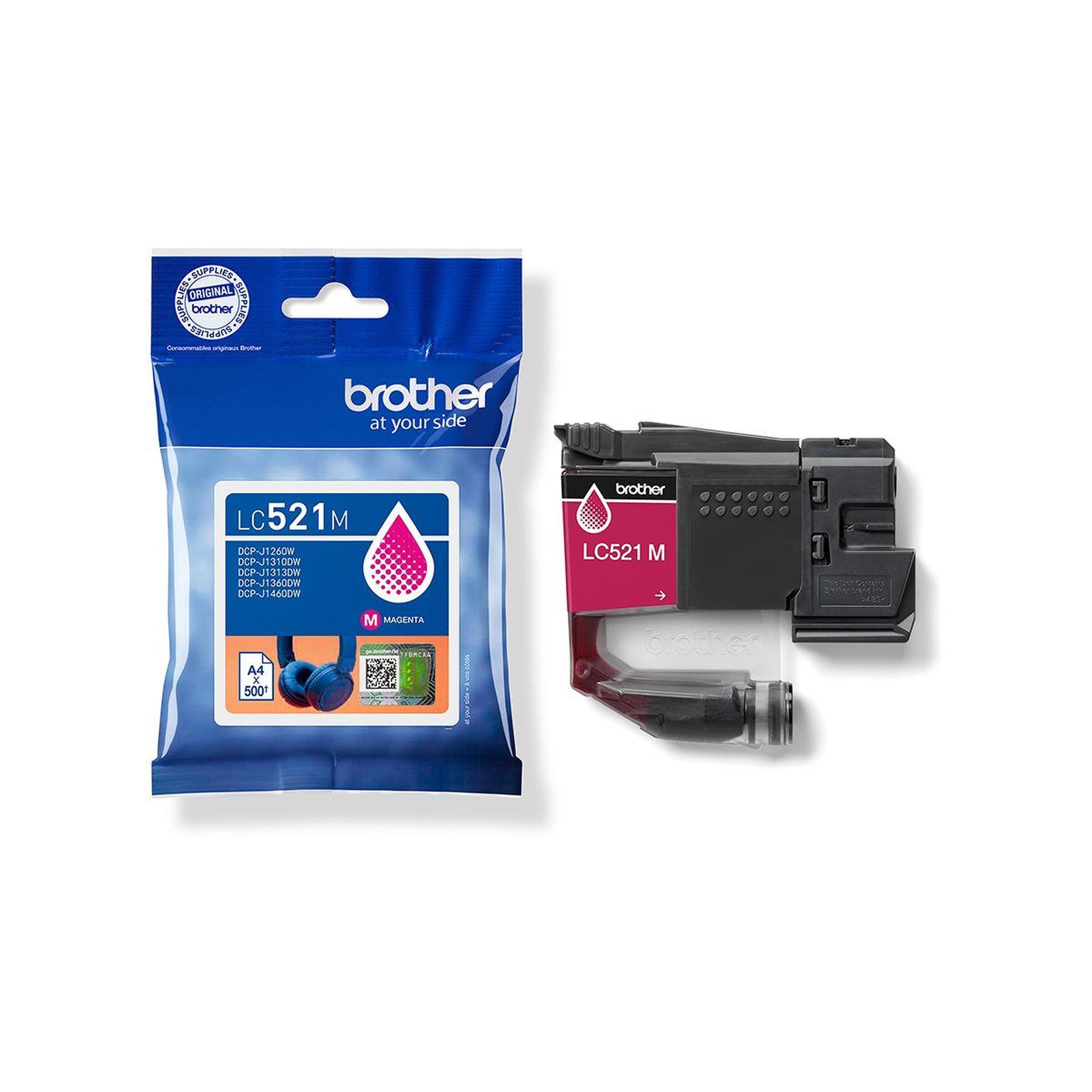 Voir la diapositive 2 : Brother Cartouche d'encre originale lc521 magenta standard - lc521m