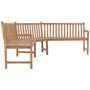 Voir la diapositive 2 : VIDAXL Banc d'angle de jardin 185x185x90 cm bois de teck solide