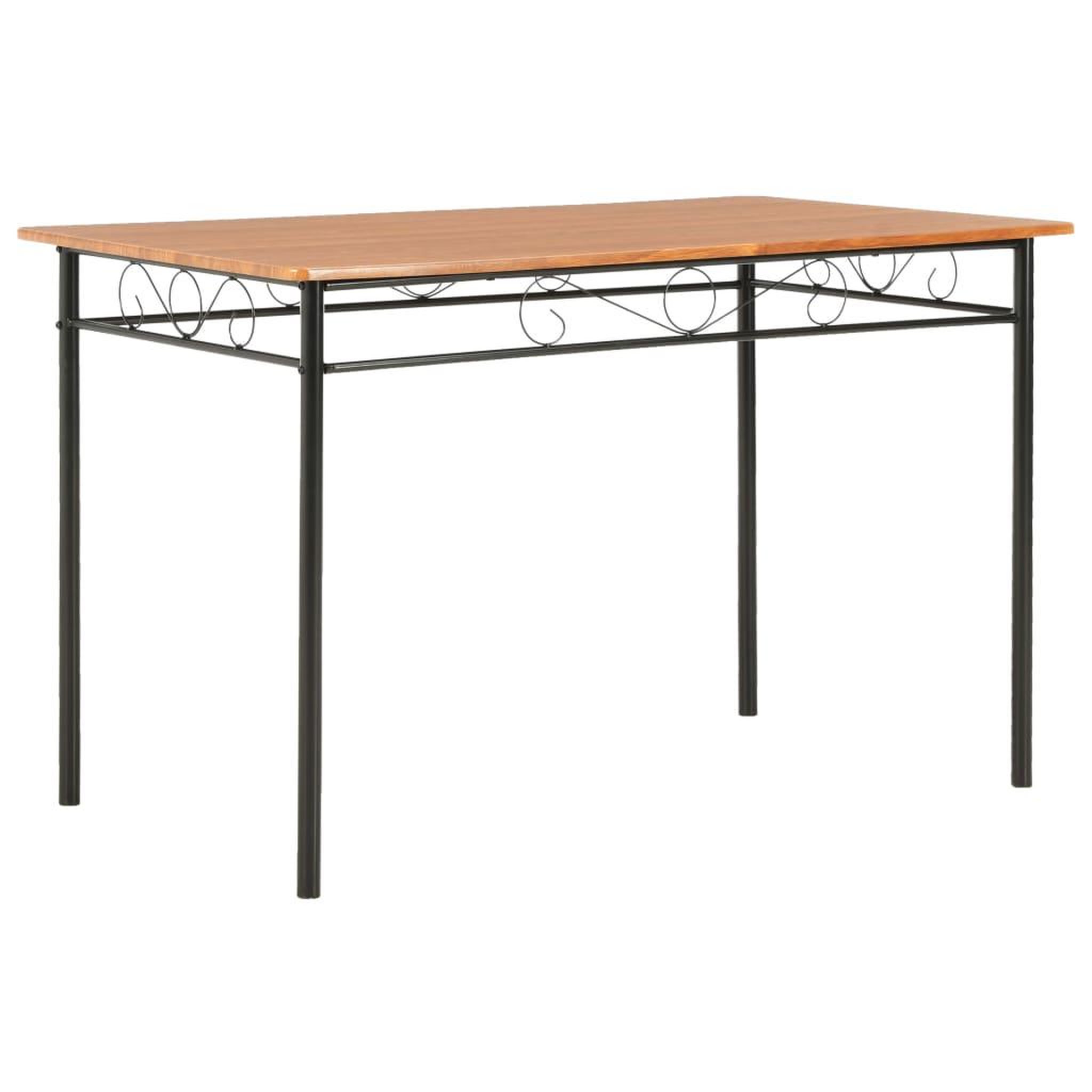Voir la diapositive 2 : VIDAXL Ensemble de salle a manger 7 pcs MDF et acier Marron