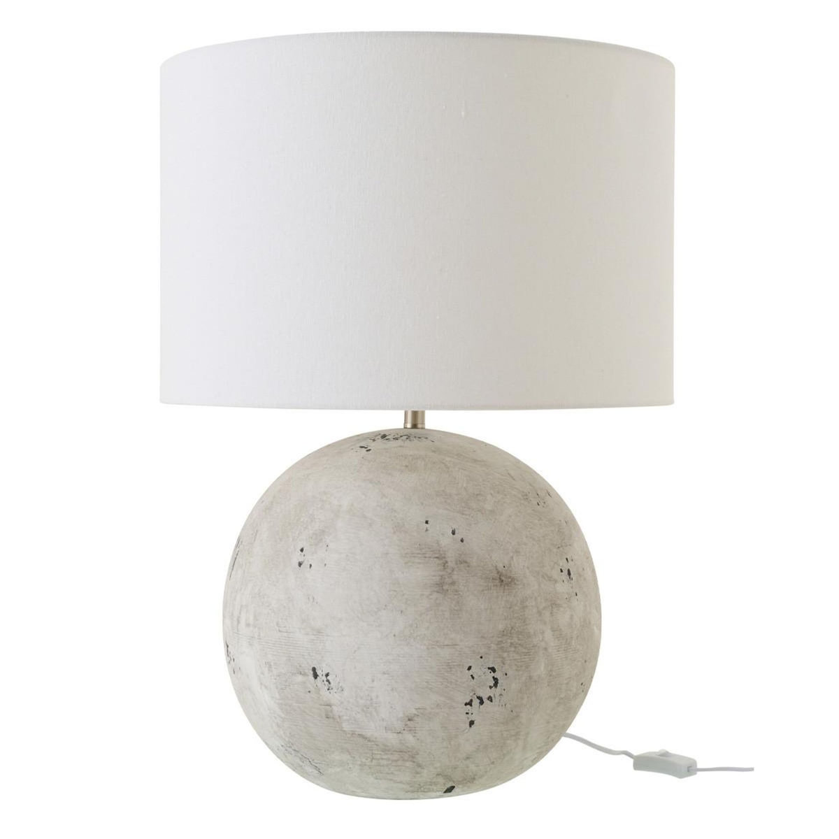 Paris Prix Lampe à Poser en Céramique  Balle  62cm Gris