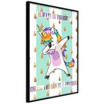 Paris Prix Affiche Murale Encadrée  Dabbing Unicorn. Coloris disponibles : Jaune, Noir
