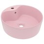 Voir la diapositive 2 : VIDAXL Lavabo de luxe avec trop-plein Rose mat 36x13 cm Ceramique