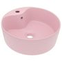 Voir la diapositive 2 : VIDAXL Lavabo de luxe avec trop-plein Rose mat 36x13 cm Ceramique