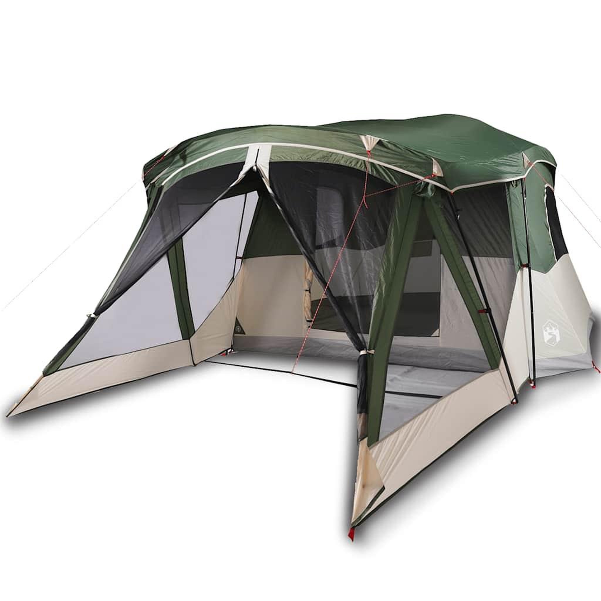 Voir la diapositive 2 : VIDAXL Tente de camping avec porche 4 personnes vert impermeable