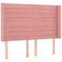 Voir la diapositive 3 : VIDAXL Tete de lit a LED Rose 147x16x118/128 cm Velours