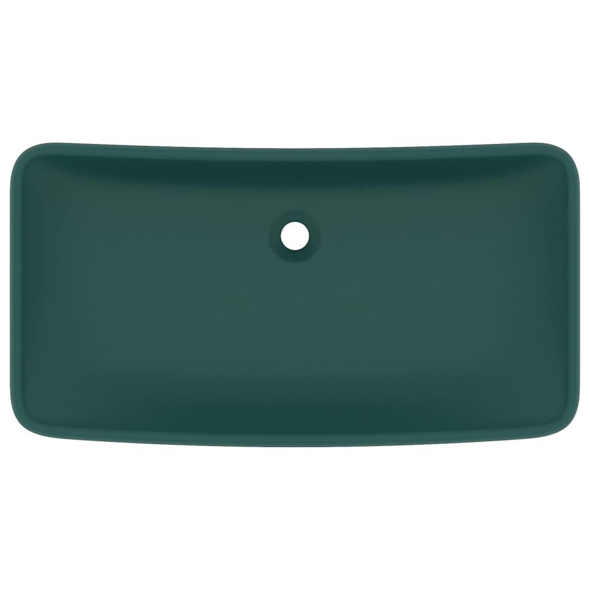 Voir la diapositive 3 : VIDAXL Lavabo de luxe rectangulaire Vert fonce mat 71x38 cm Ceramique
