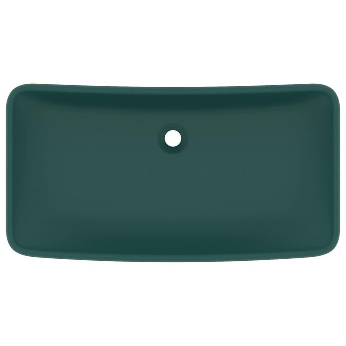 VIDAXL Lavabo de luxe rectangulaire Vert fonce mat 71x38 cm Ceramique