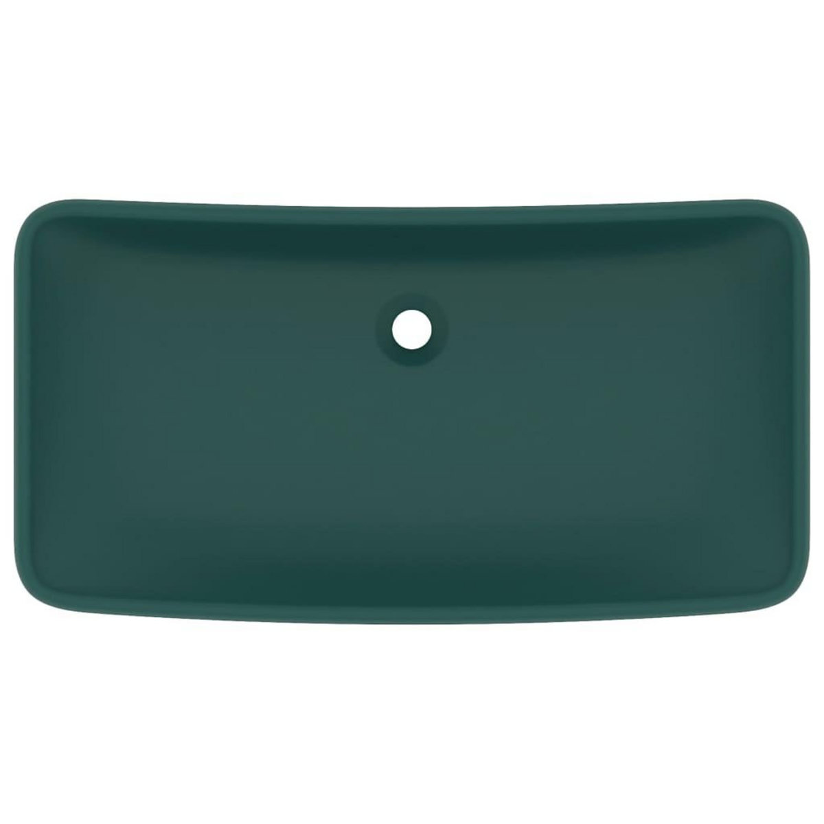 VIDAXL Lavabo de luxe rectangulaire Vert fonce mat 71x38 cm Ceramique