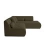 Voir la diapositive 3 : LISA DESIGN Onyx - canapé modulable d'angle droit 5 places - en tissu mailles 3d