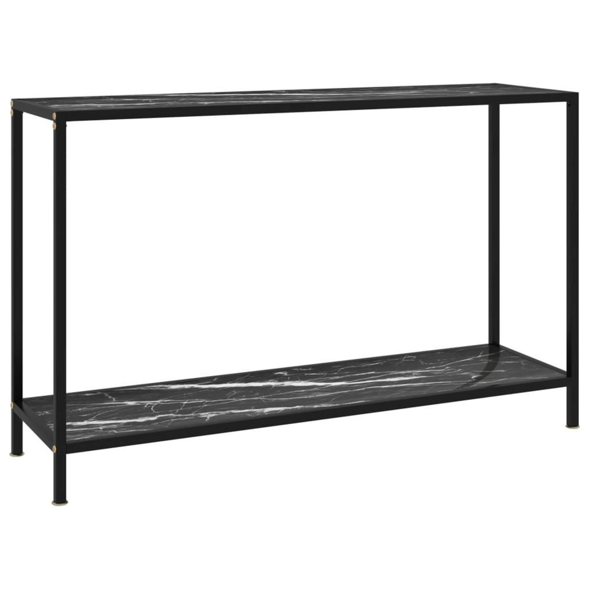 VIDAXL Table console Noir 120x35x75 cm Verre trempe