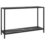 VIDAXL Table console Noir 120x35x75 cm Verre trempe