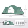 OUTSUNNY Tente de camping familiale 5-6 pers. - porte, 2 fenêtres - vert