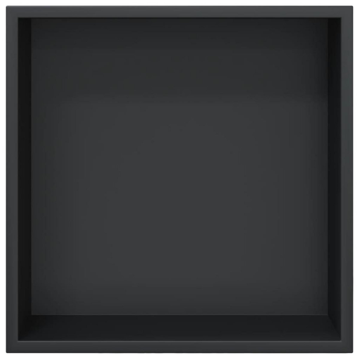 VIDAXL Niche de douche noir mat 32x32x9 cm acier inoxydable