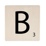 Paris Prix Décoration Murale en Bois  Lettre B  15x15cm Naturel