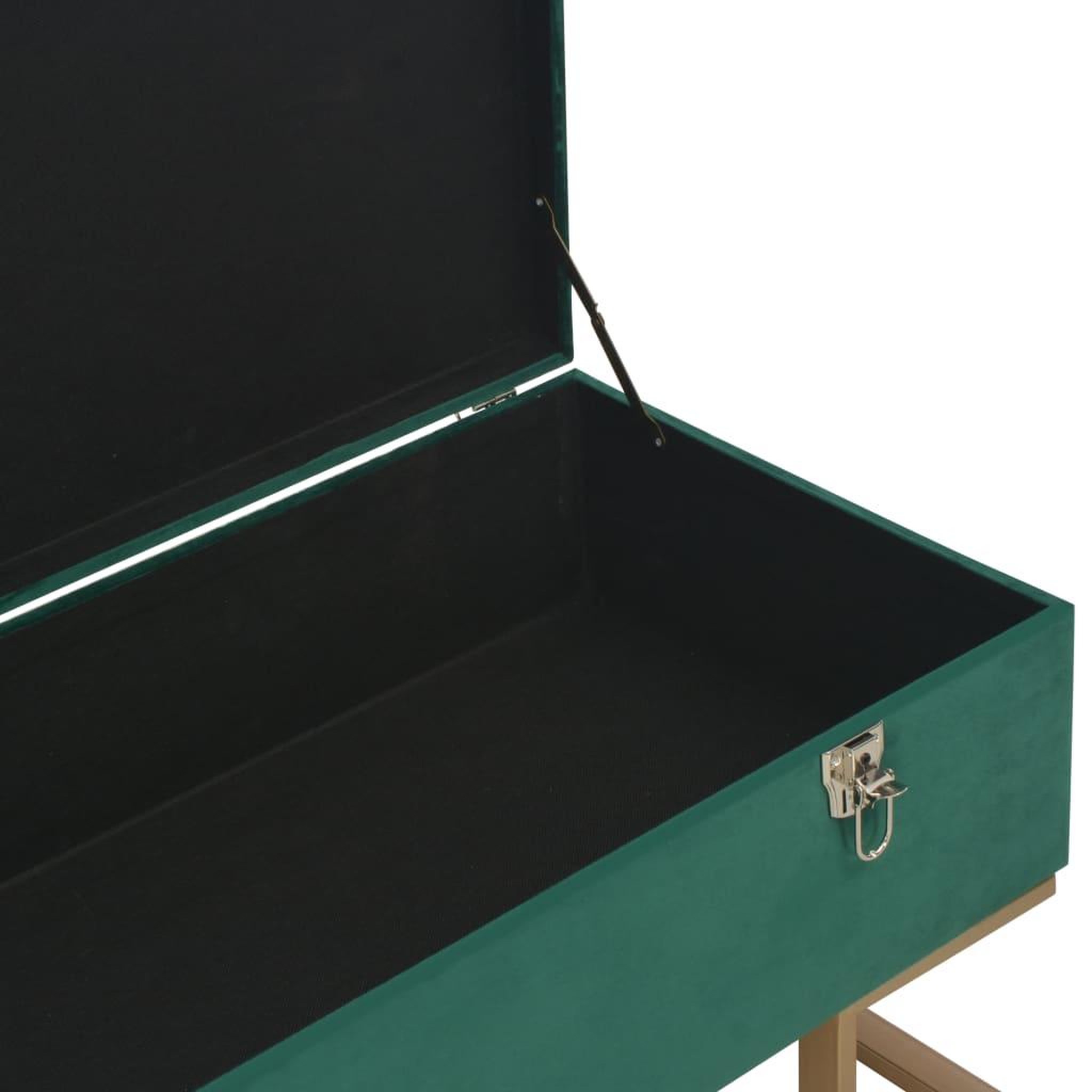 Voir la diapositive 5 : VIDAXL Banc avec compartiment de rangement 105 cm Vert Velours