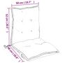 Voir la diapositive 6 : VIDAXL Coussins de chaise a dossier bas lot de 4 taupe tissu oxford