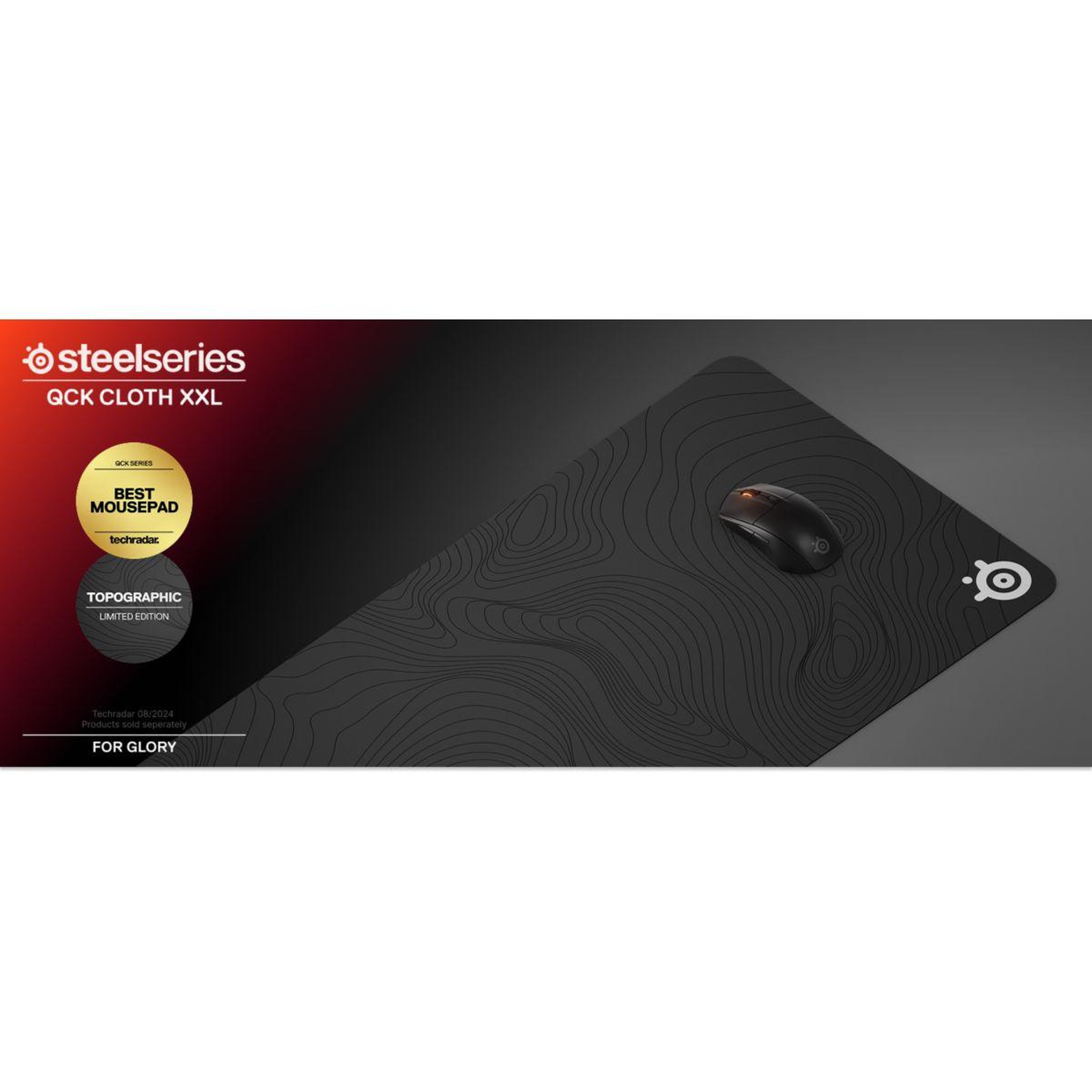 Voir la diapositive 2 : STEEL SERIES Tapis de souris QcK XXL Topographic EU