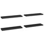 Voir la diapositive 2 : VIDAXL Etageres murales flottantes 4 pcs noir 90x23,5x3,8 cm MDF