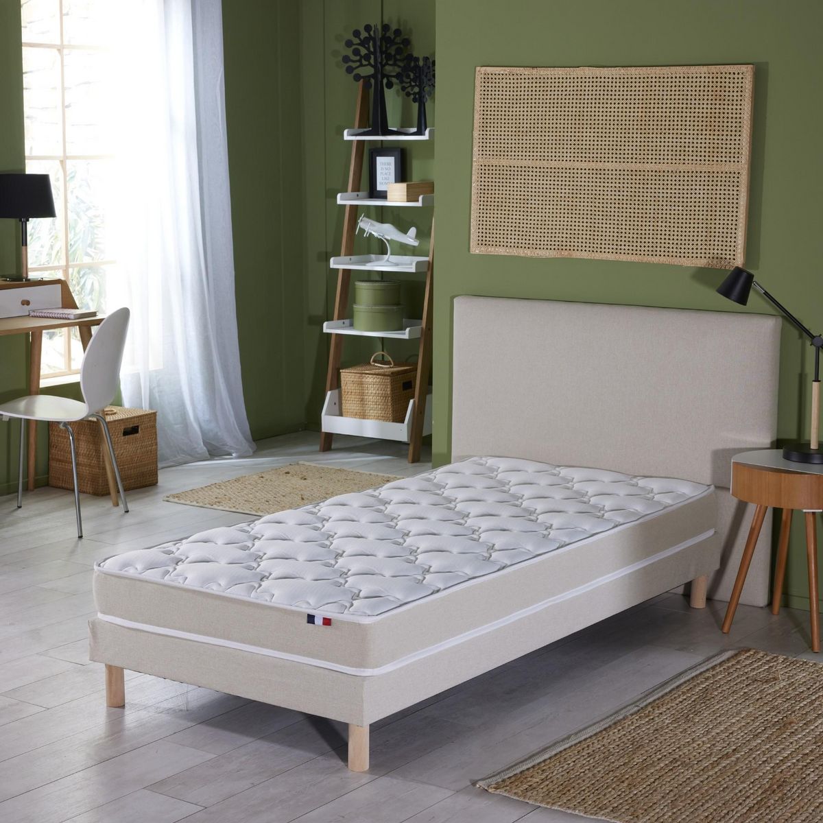 IDLITERIE Matelas bi-confort mousse HR et latex 3 zones ESSENCE