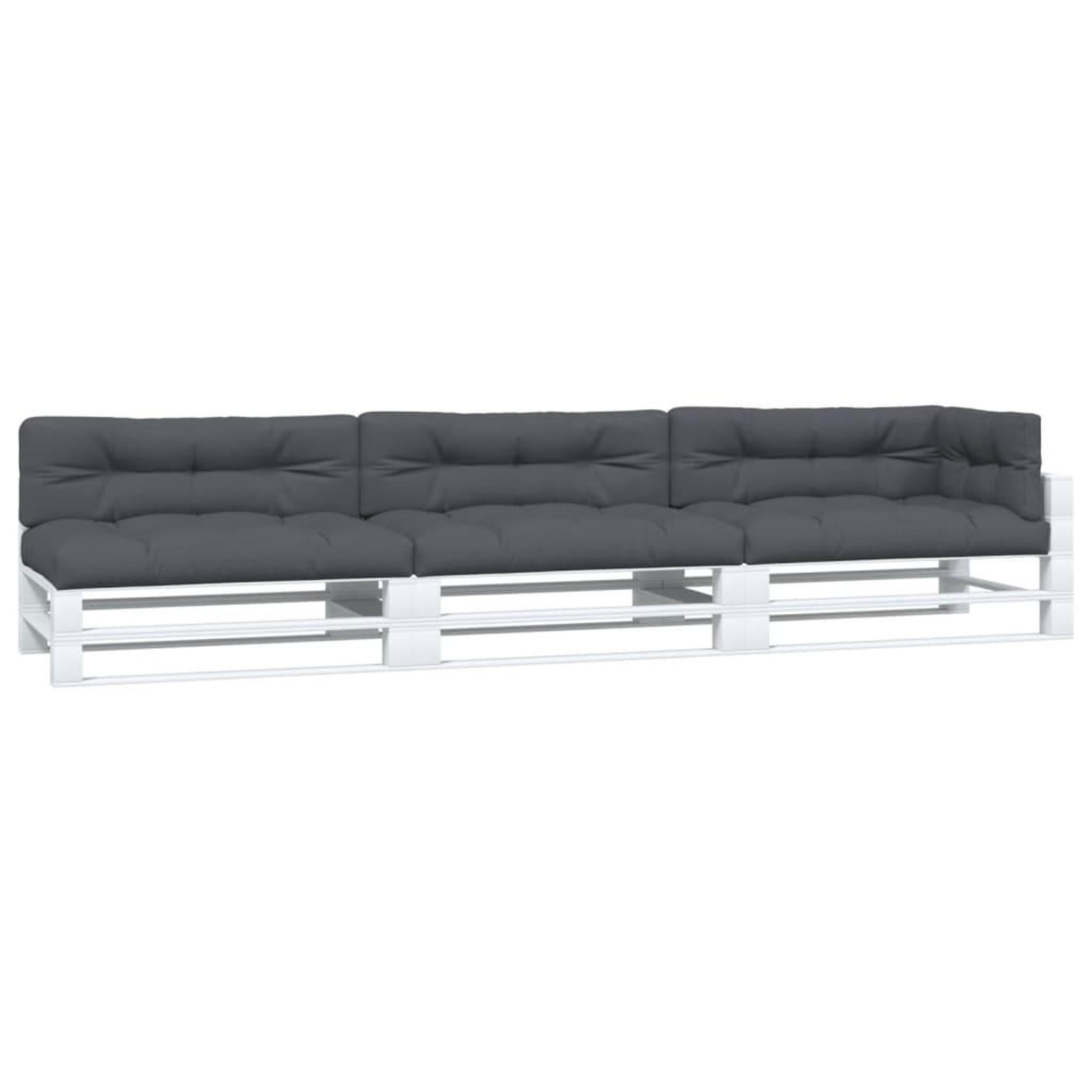 Voir la diapositive 3 : VIDAXL Coussins de palette lot de 7 anthracite tissu