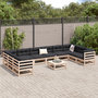 Voir la diapositive 3 : VIDAXL Salon de jardin 11 pcs bois de pin massif
