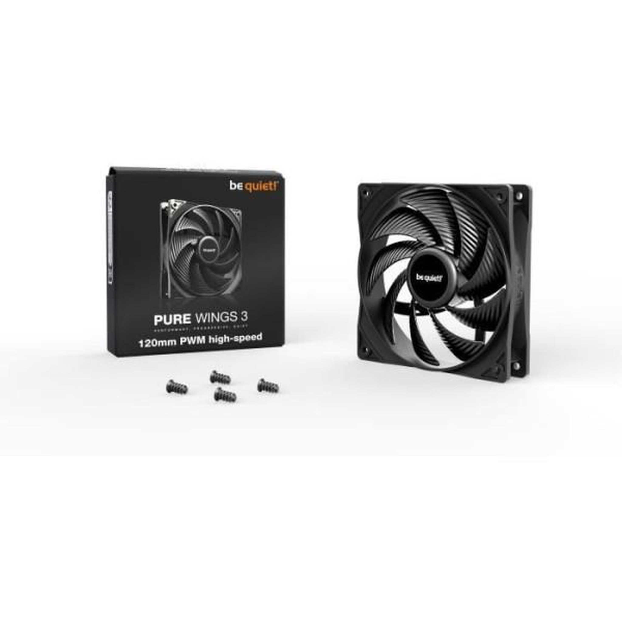 Voir la diapositive 3 : BE QUIET Ventilateur Boîtier - BE QUIET! - Pure Wings 3 - 120 mm - PWM high-speed - 2100 tr/min