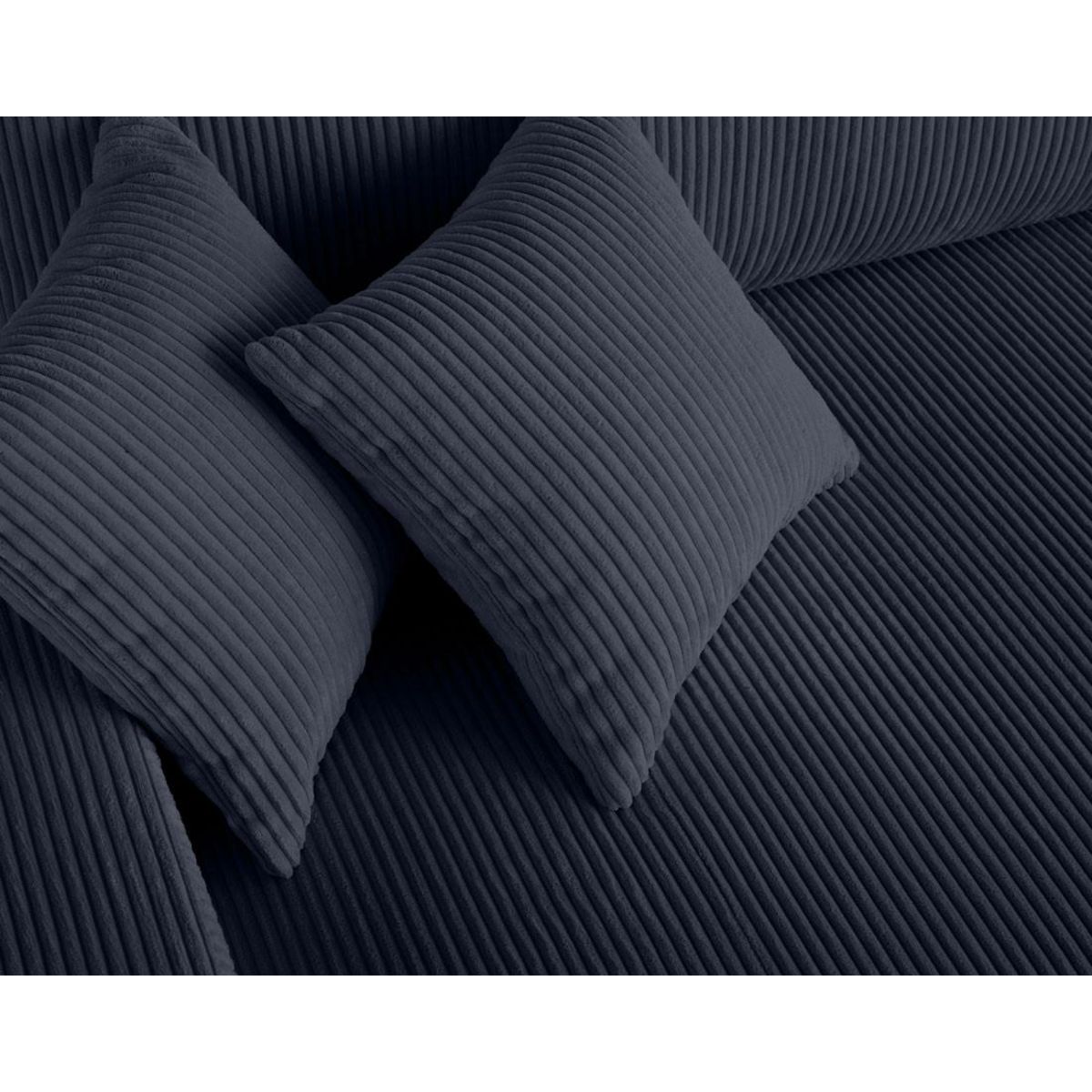 LISA DESIGN Pivoine - canapé droit 3 places - convertible avec coffre - en velours côtelé