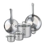 ELO Ensemble de 2 Poêles de cuisson 28 et 32 cm et 3 faitouts 14, 16 et 26 cm Elo Profi Citrin