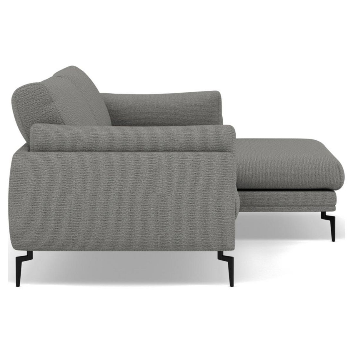 LISA DESIGN Carlos - canapé d'angle droit 4 places ultra moelleux en tissu texturé