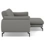 Voir la diapositive 4 : LISA DESIGN Carlos - canapé d'angle droit 4 places ultra moelleux en tissu texturé