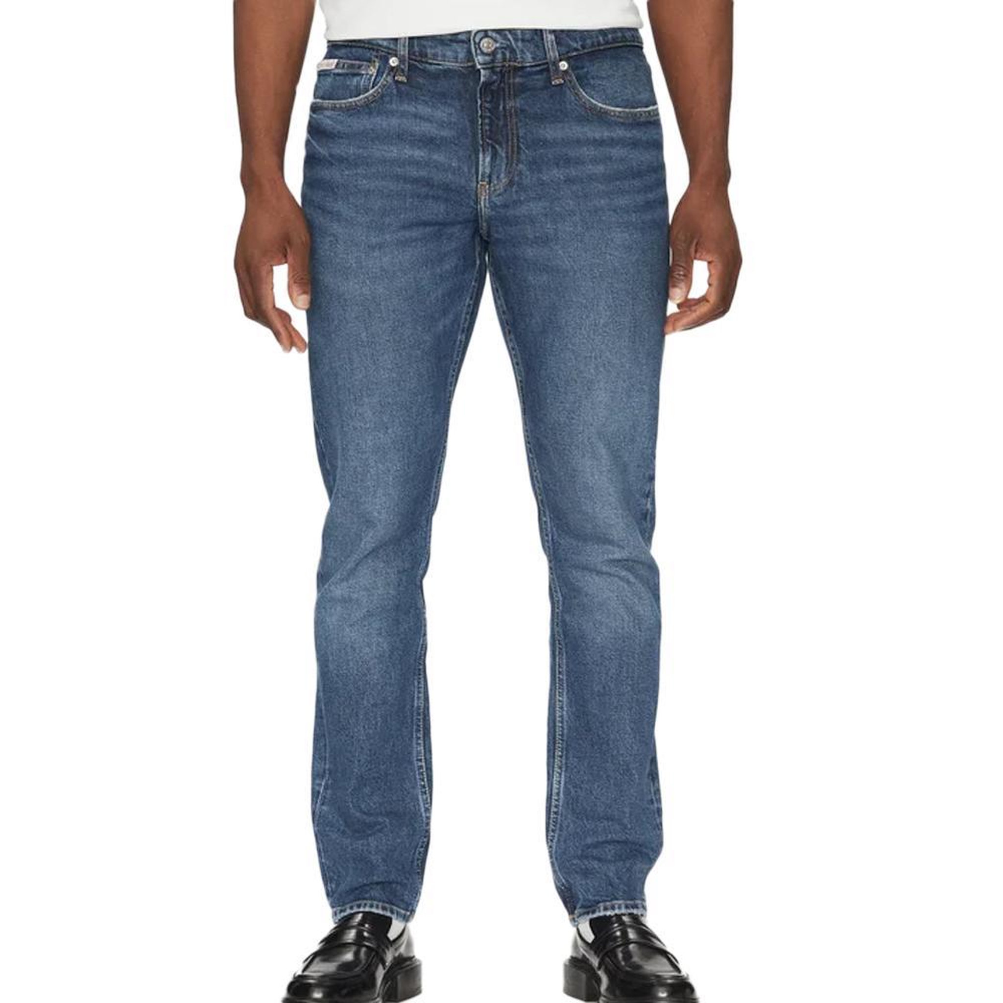 CALVIN KLEIN JEANS Jean Slim Homme Calvin Klein Medium. Coloris disponibles : Bleu