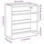 Voir la diapositive 6 : VIDAXL Etagere a chaussures chene fume 60x25x62 cm bois d'ingenierie