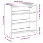 Voir la diapositive 6 : VIDAXL Etagere a chaussures chene fume 60x25x62 cm bois d'ingenierie