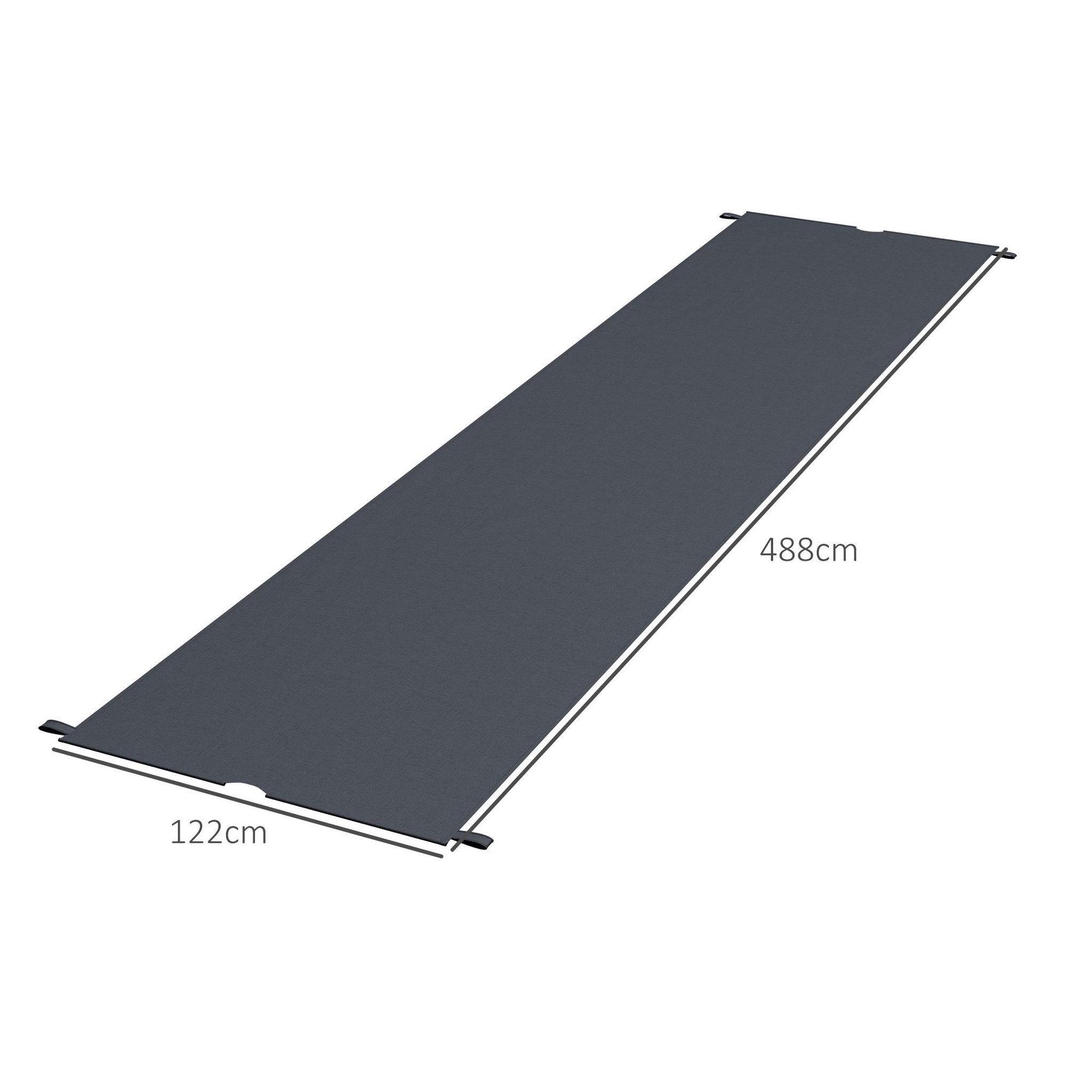 Voir la diapositive 3 : OUTSUNNY Lot de 2 toiles de rechange pergola rétractable 3 x 3 m polyester anti-UV30+ anthracite