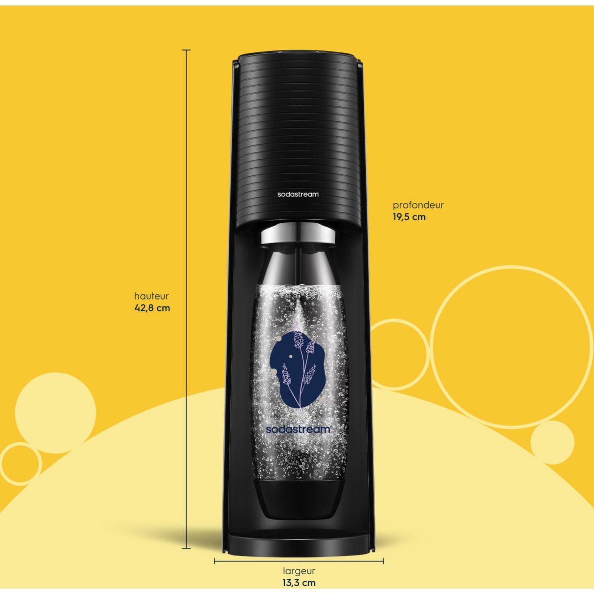 Voir la diapositive 4 : SODASTREAM Machine à soda TERRA Noire Lavande