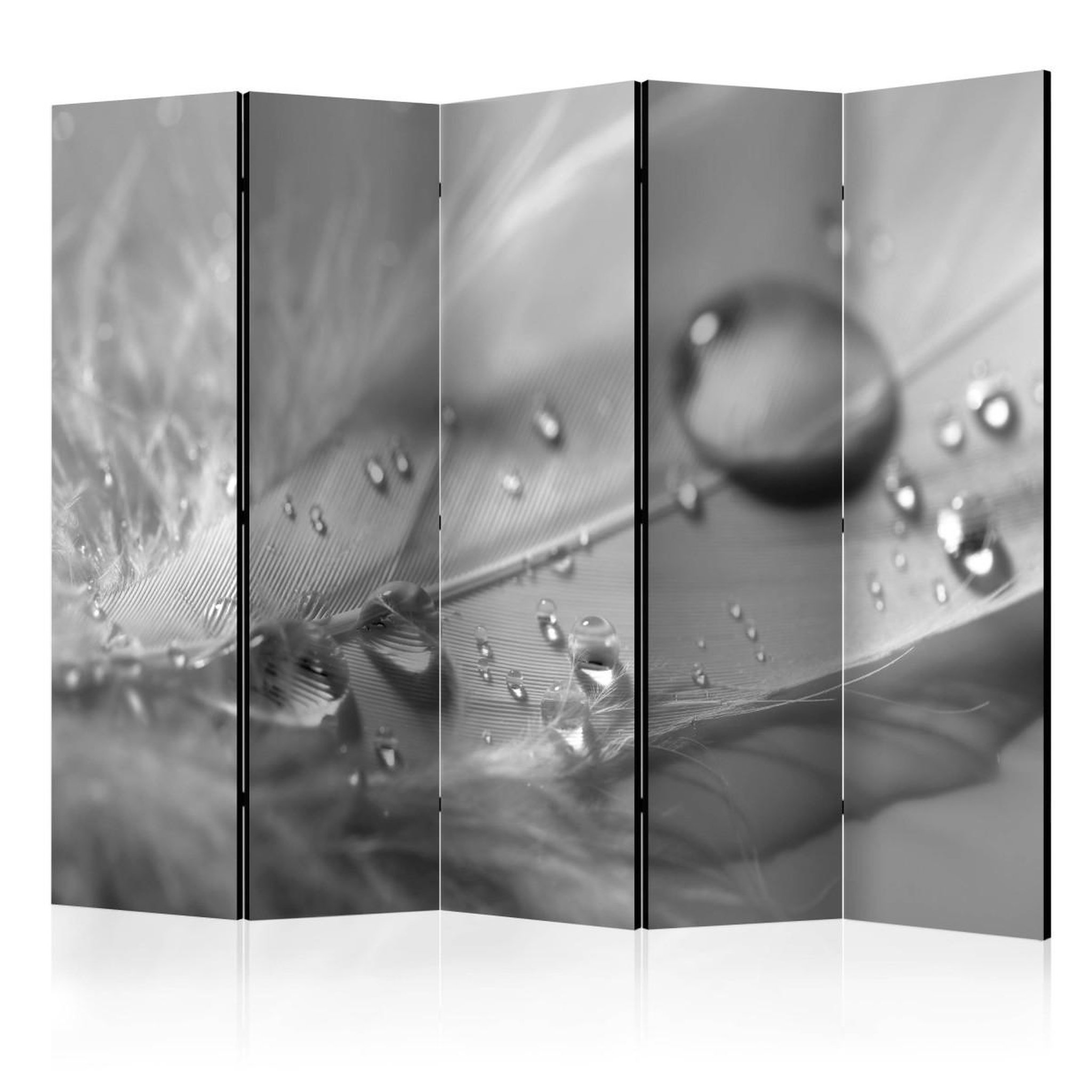 Paris Prix Paravent 5 volets  grey feather  172x225cm