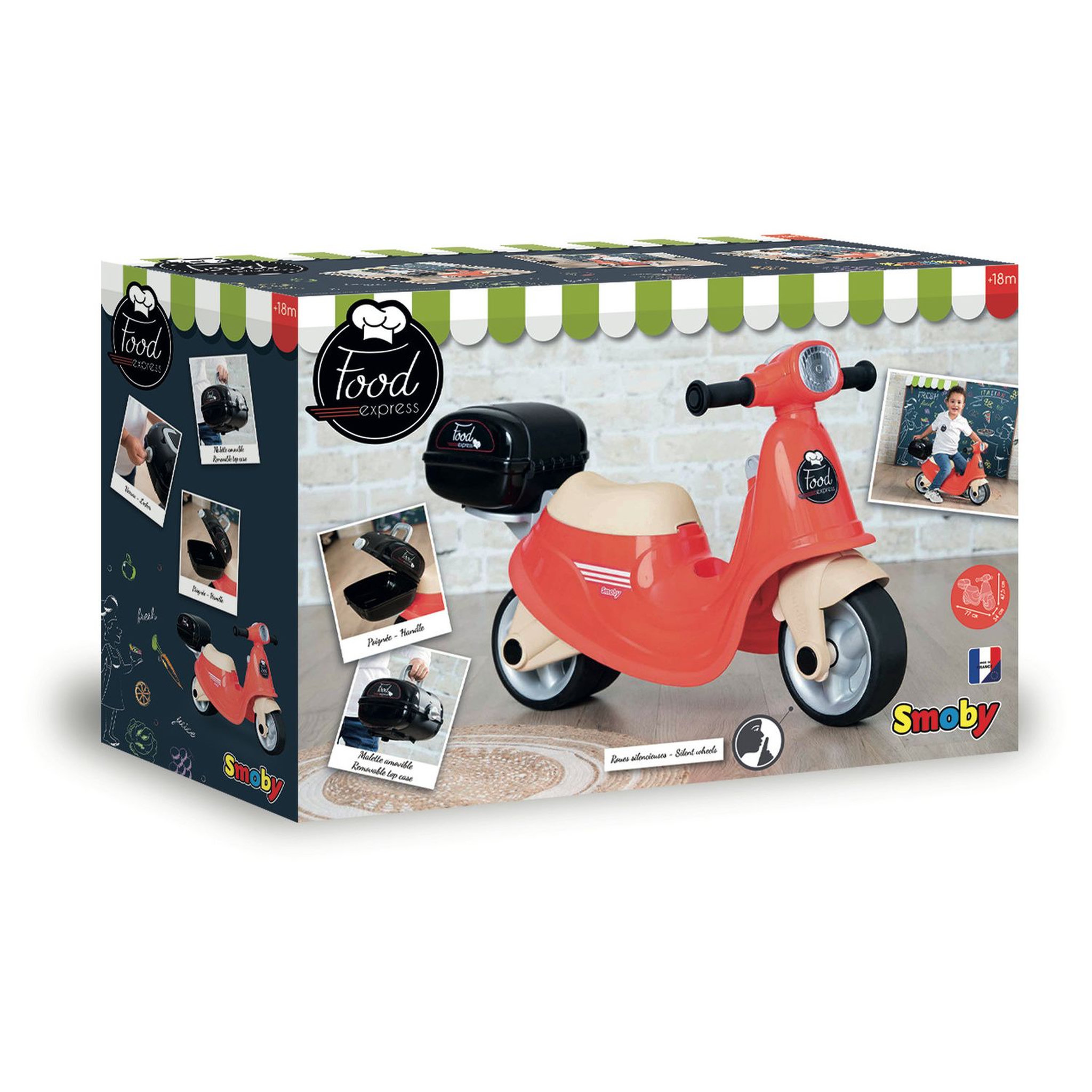 Voir la diapositive 3 : SMOBY Porteur Scooter Food express