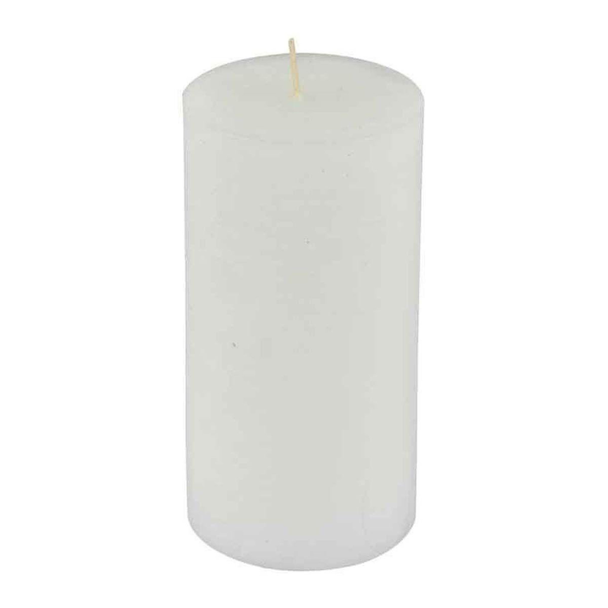 Voir la diapositive 1 : HOMEA Bougie pilier déco  rustique  10cm blanc