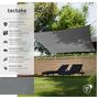Voir la diapositive 2 : tectake Voile d'ombrage triangulaire rectangulaire avec une protection UV 50+ gris 4 x 4 m
