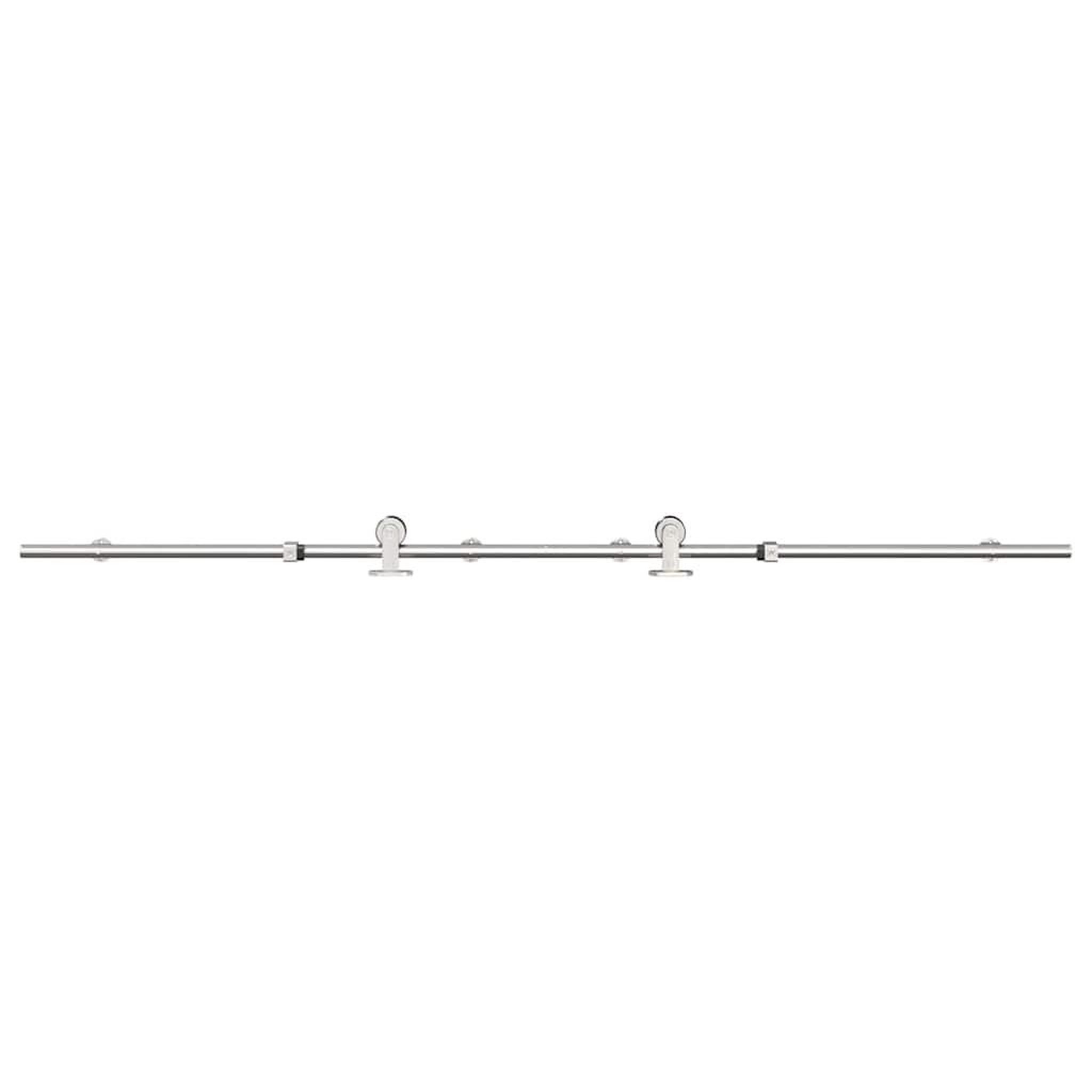 Voir la diapositive 2 : VIDAXL Kit fixation porte coulissante 183 cm Acier inoxydable Argente