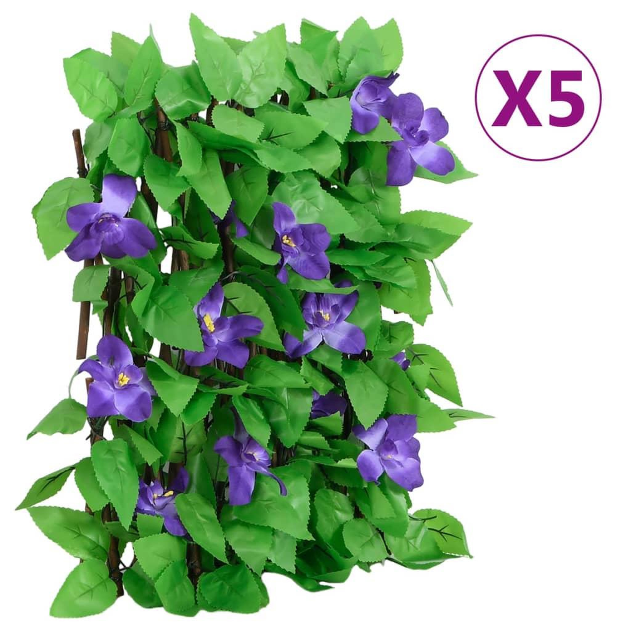VIDAXL vidaXL Treillis de lierre artificiel extensible 5 pcs vert 180x20 cm