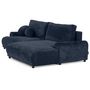 Voir la diapositive 5 : LISA DESIGN Nelly - canapé d'angle droit 4 places convertible avec coffre en velours texturé