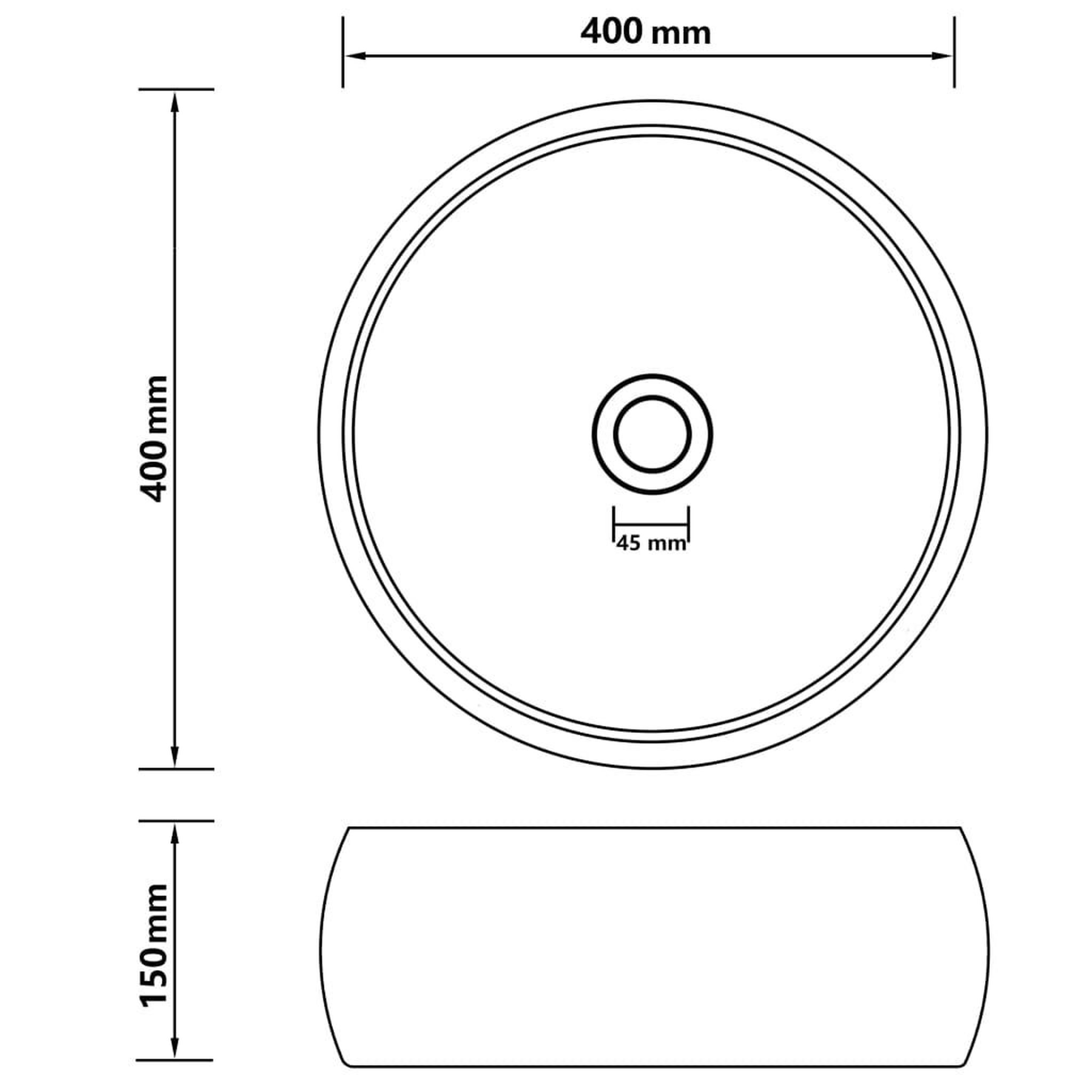 Voir la diapositive 6 : VIDAXL Lavabo rond de luxe Vert clair mat 40x15 cm Ceramique