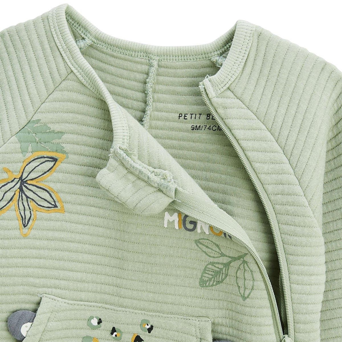 Petit Béguin Surpyjama bébé en coton matelassé Boavista