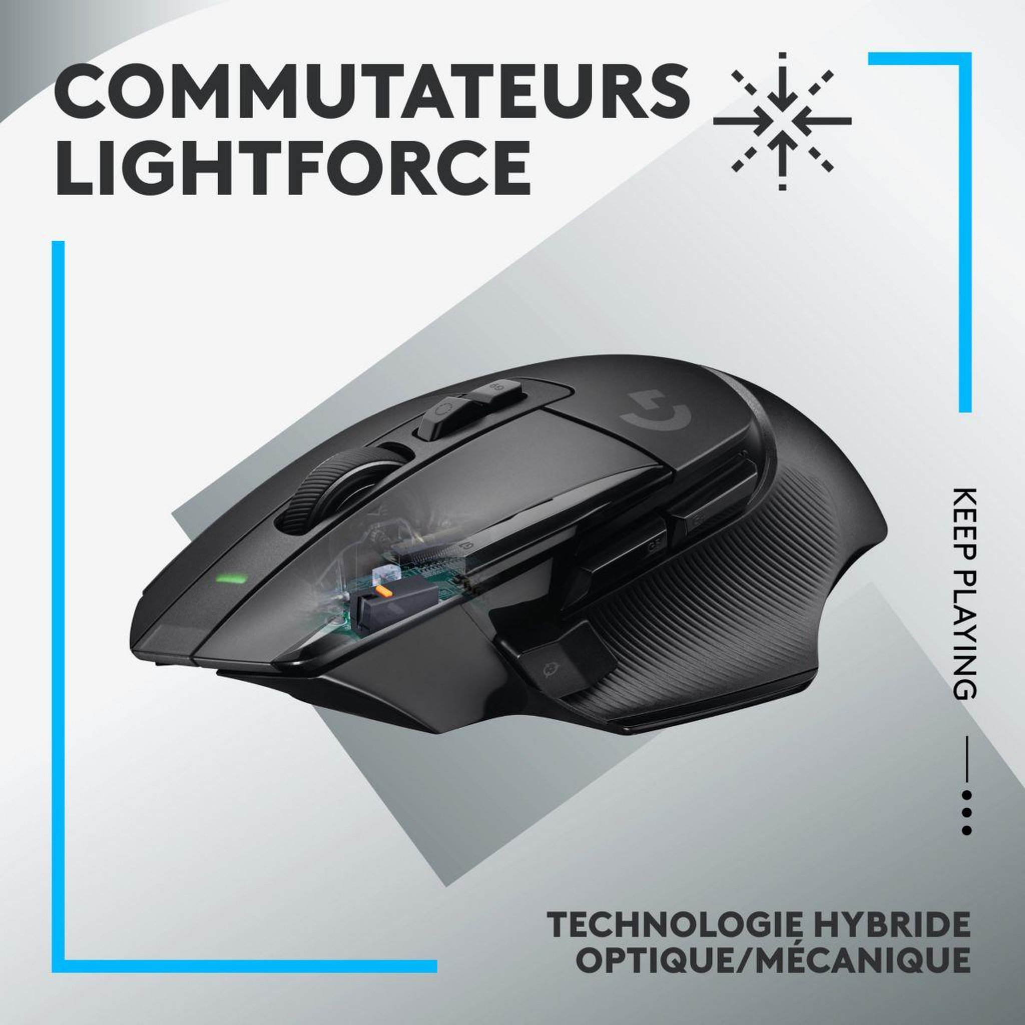 Voir la diapositive 2 : Logitech Souris gamer sans fil g502 x lightspeed noir